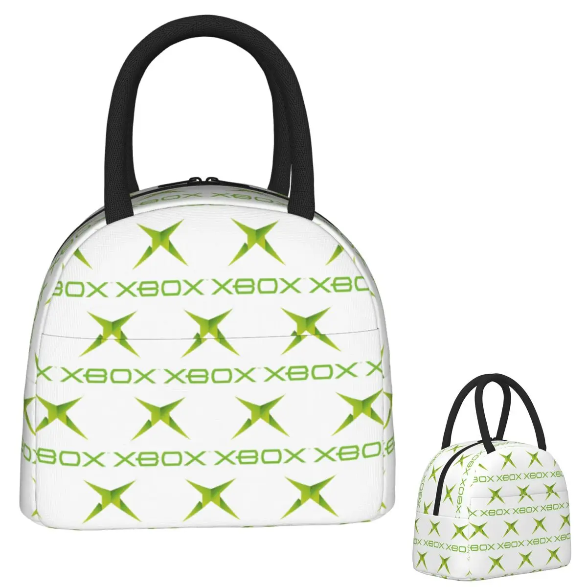 

Green Xbox Logo Lunch Bags Insulated Bento Box Portable Lunch Tote Leakproof Picnic Bags Cooler Bag for Woman Girl Travel