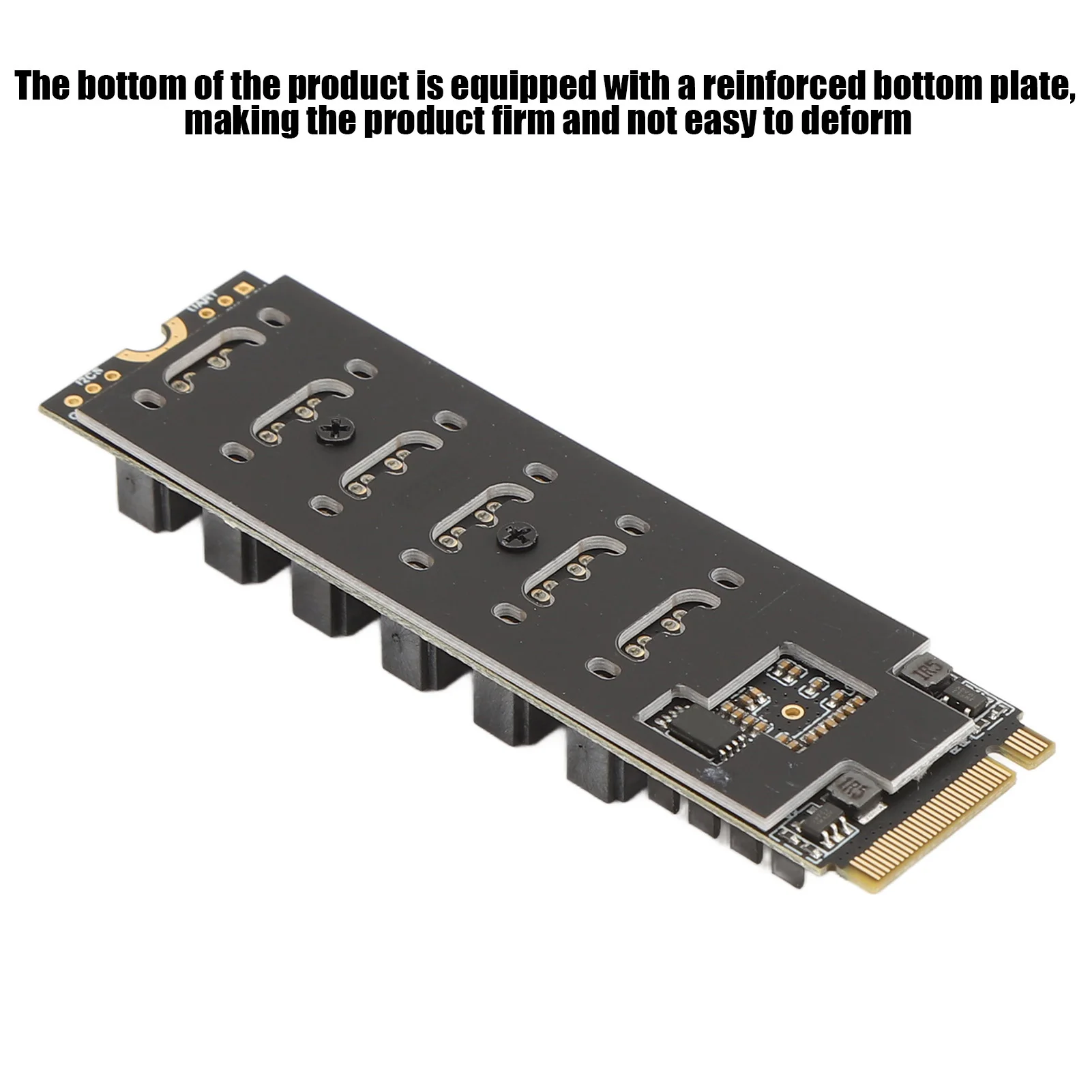 Scheda adattatore da M.2 a SATA3.0 Scheda di espansione da 6 Gbps ASM1166 M.2 PCIE a SATA ad alta velocità con indicatore intelligente