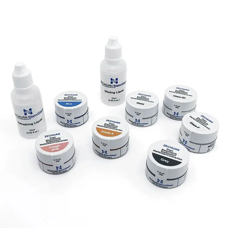 Dyeing Glaze Paste Ceramic Dental Coloring Glaze Essential Good Material Suitable for Teaching Dyeing Dental Accessoire Material