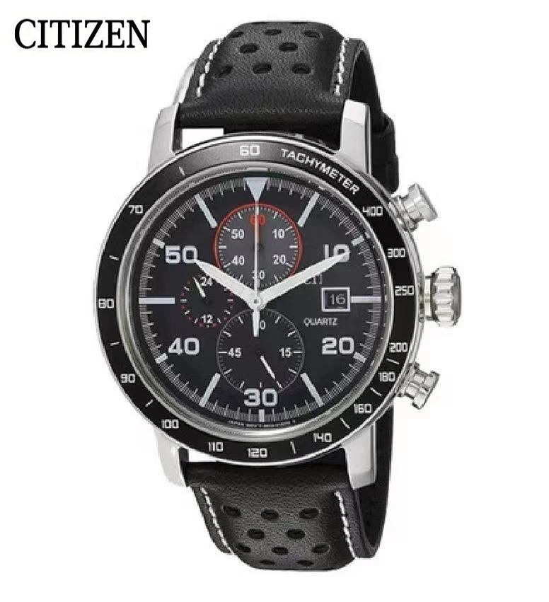 CITIZEN-reloj de cuarzo de lujo para hombre, cronógrafo resistente al agua, Correa multifunción, mecánico, redondo, inoxidable