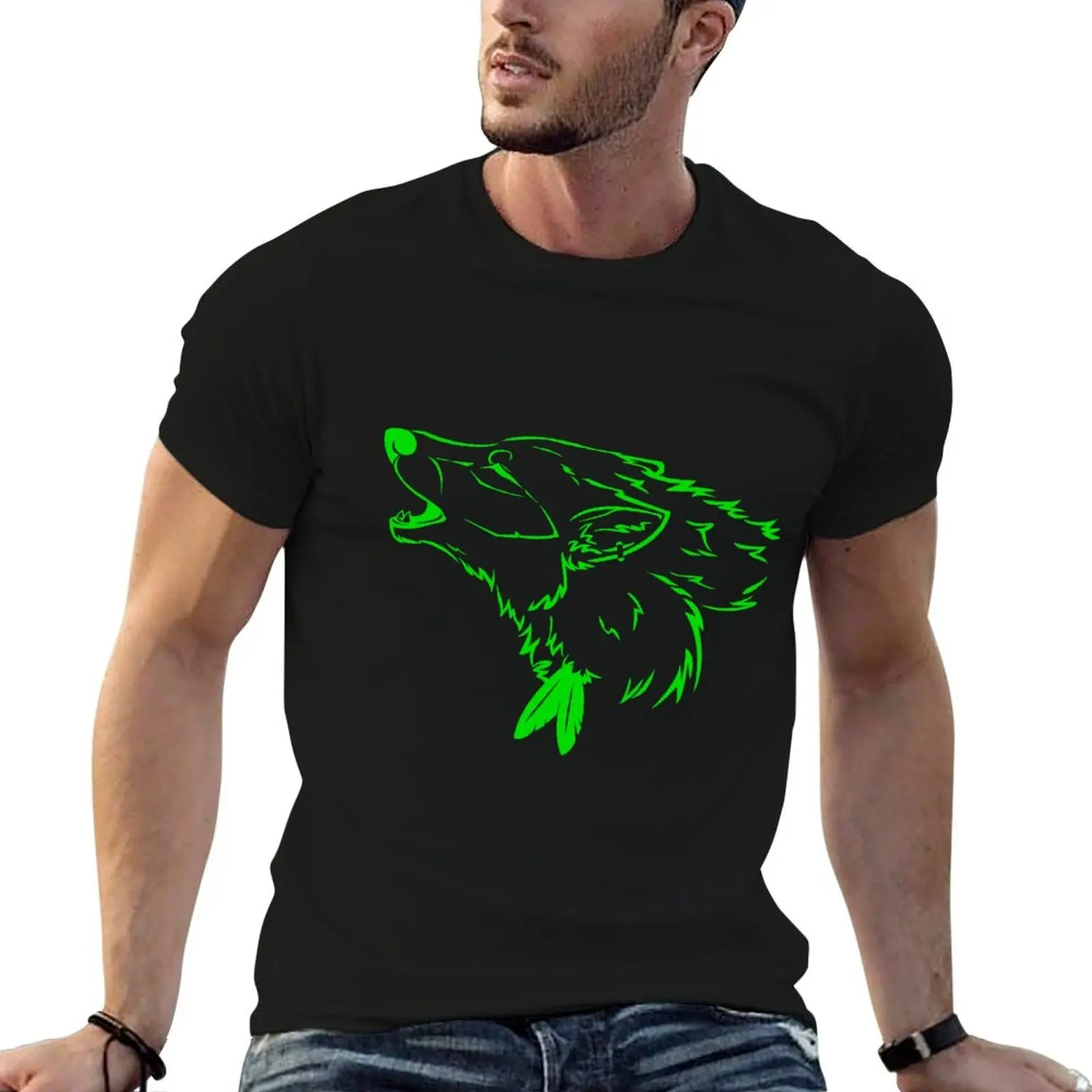 Howl (green) T-Shirt graphic t shirts man clothes plain white t shirts men