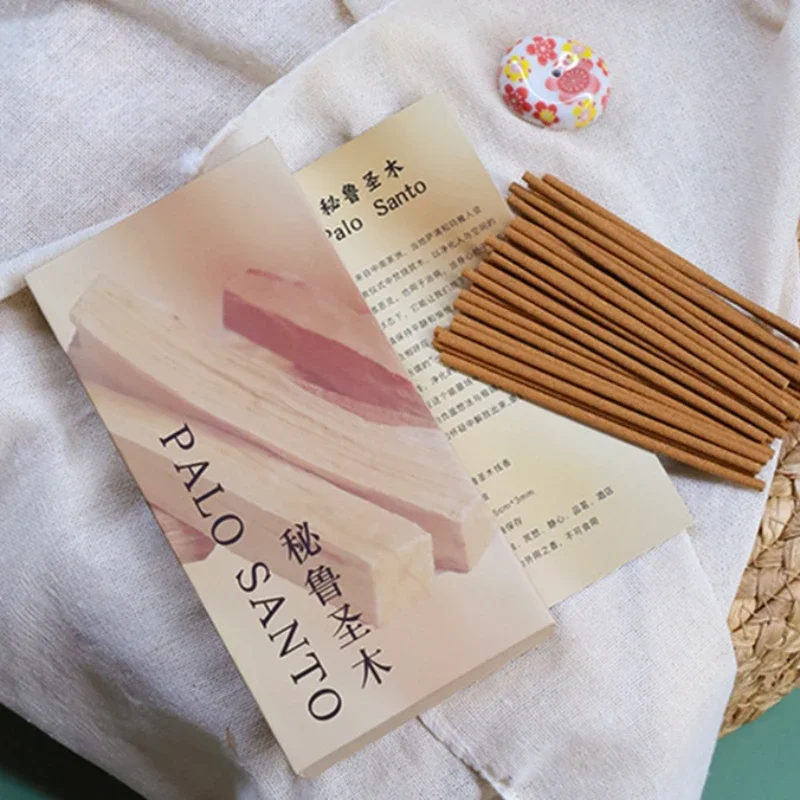 Natural Sage Wood Fragrance Incense Stick Yoga Meditation Home Aromatherapy Cedar Palo Santo Thread Incense Christmas Gift