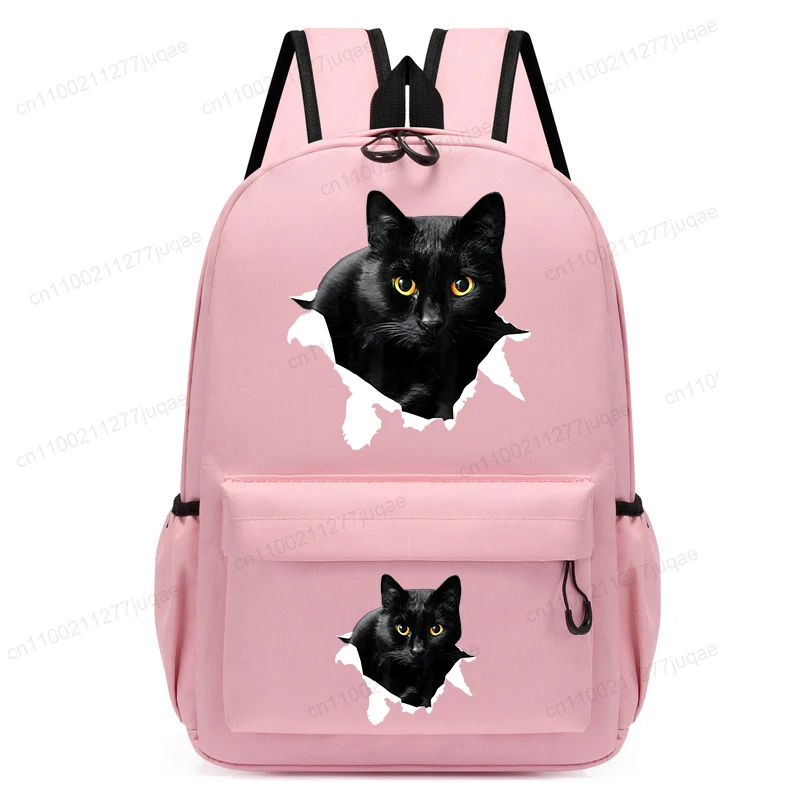 子供小さなピンク Bagpack 新学期子供幼稚園ランドセルグラフィックかわいい猫かわいいアニメ通学ナップザックバッグ