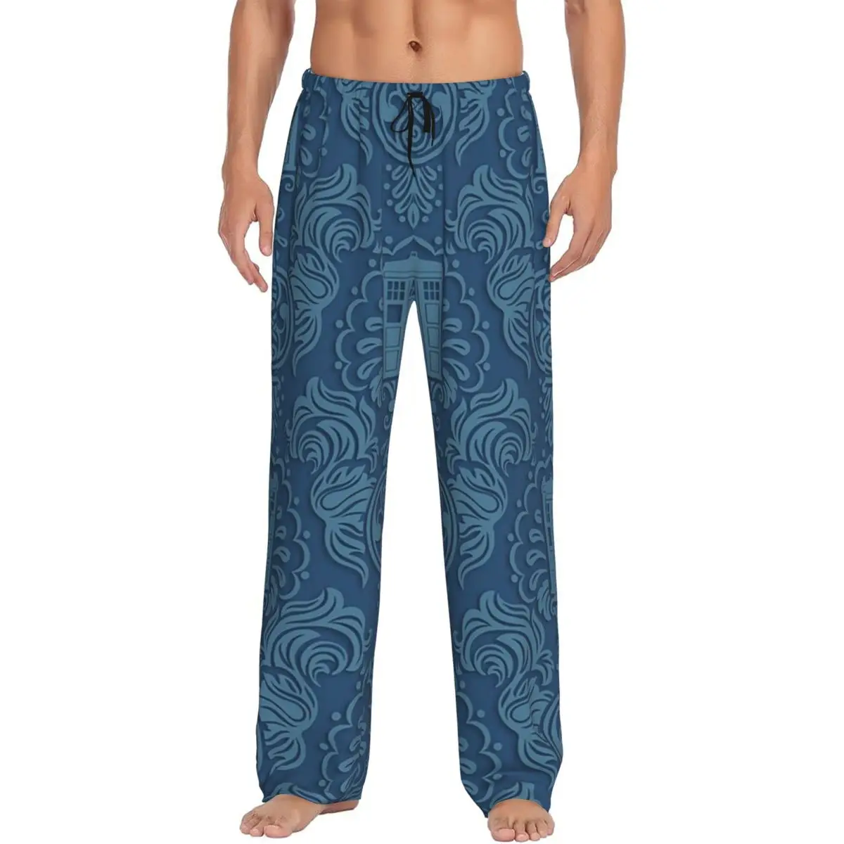 

Custom Doctor's Damask Pajama Pants Men Sleepwear Sleep Lounge Bottoms with Pockets