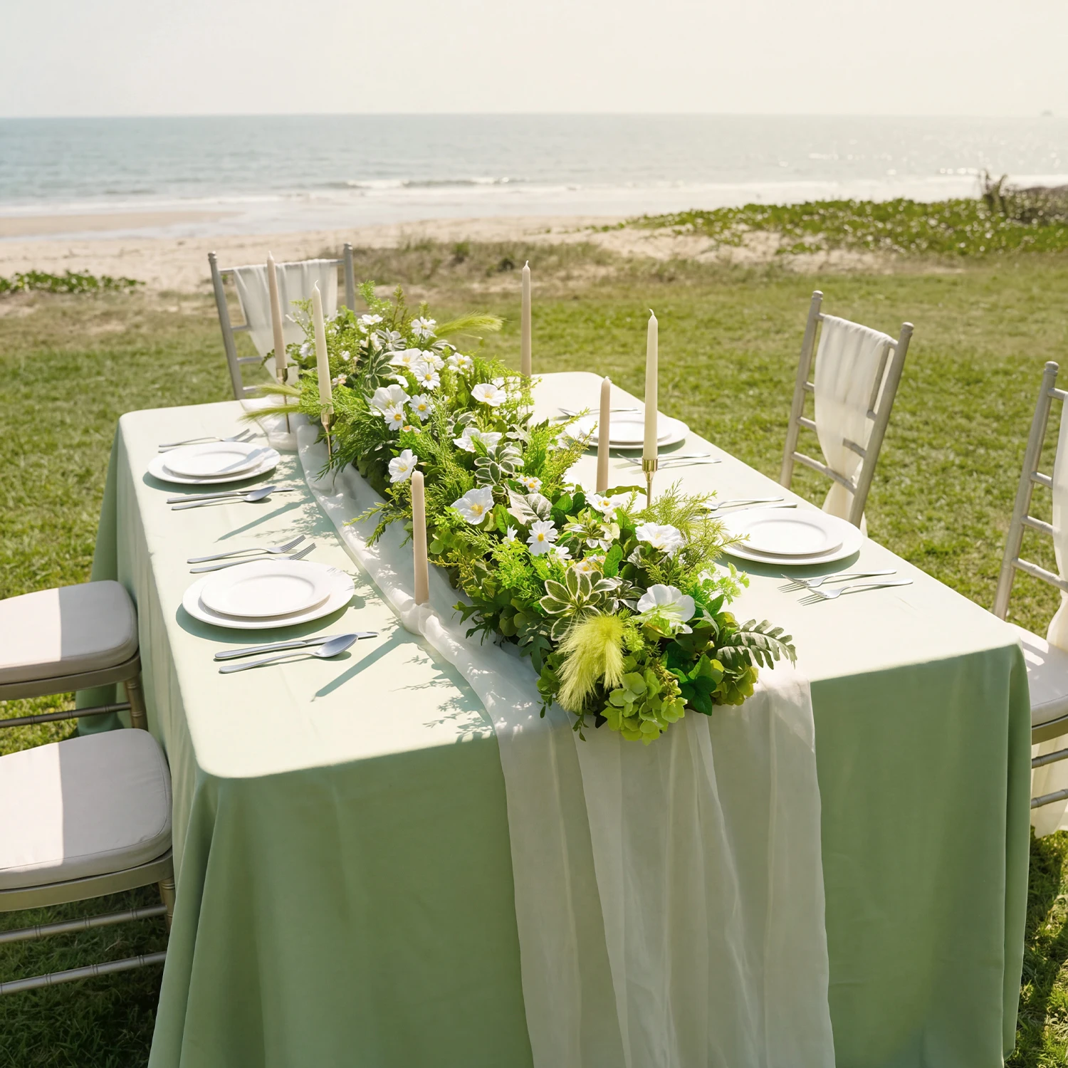 زهور اصطناعية خضراء من يوفلاور - مراجعة Supply Wedding Venue وسعره