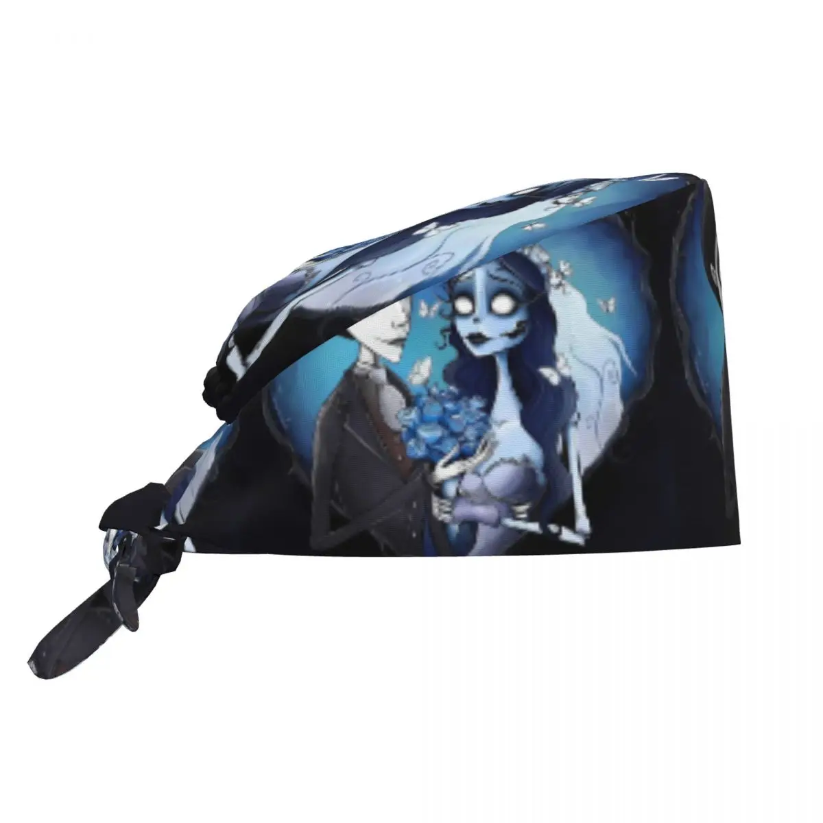 

Медицинская шапочка в стиле аниме «Мертвая невеста» для унисекс, мягкая и удобная, для медсестер, с держателем для длинных волос, рабочая шапочка на заказ