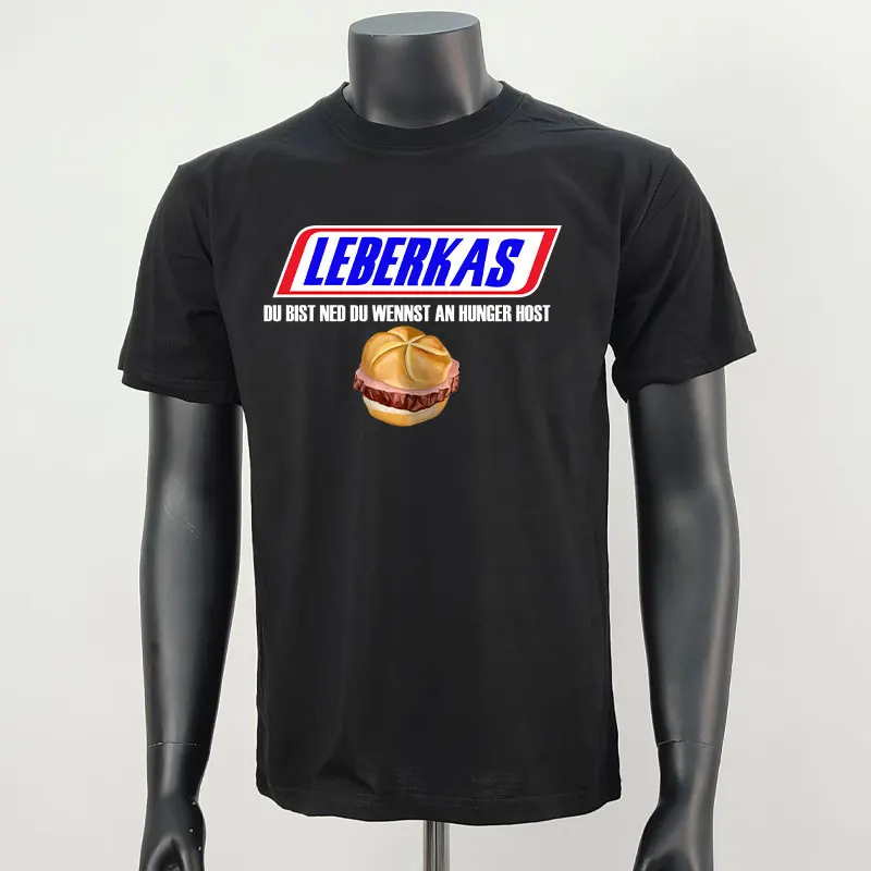 Leberkas T-Shirt Oktoberfest Munich Bavaria Fun Shirt Funny New Summer Short-sleeved Tee Launched Casual Cotton Printed Top image 2