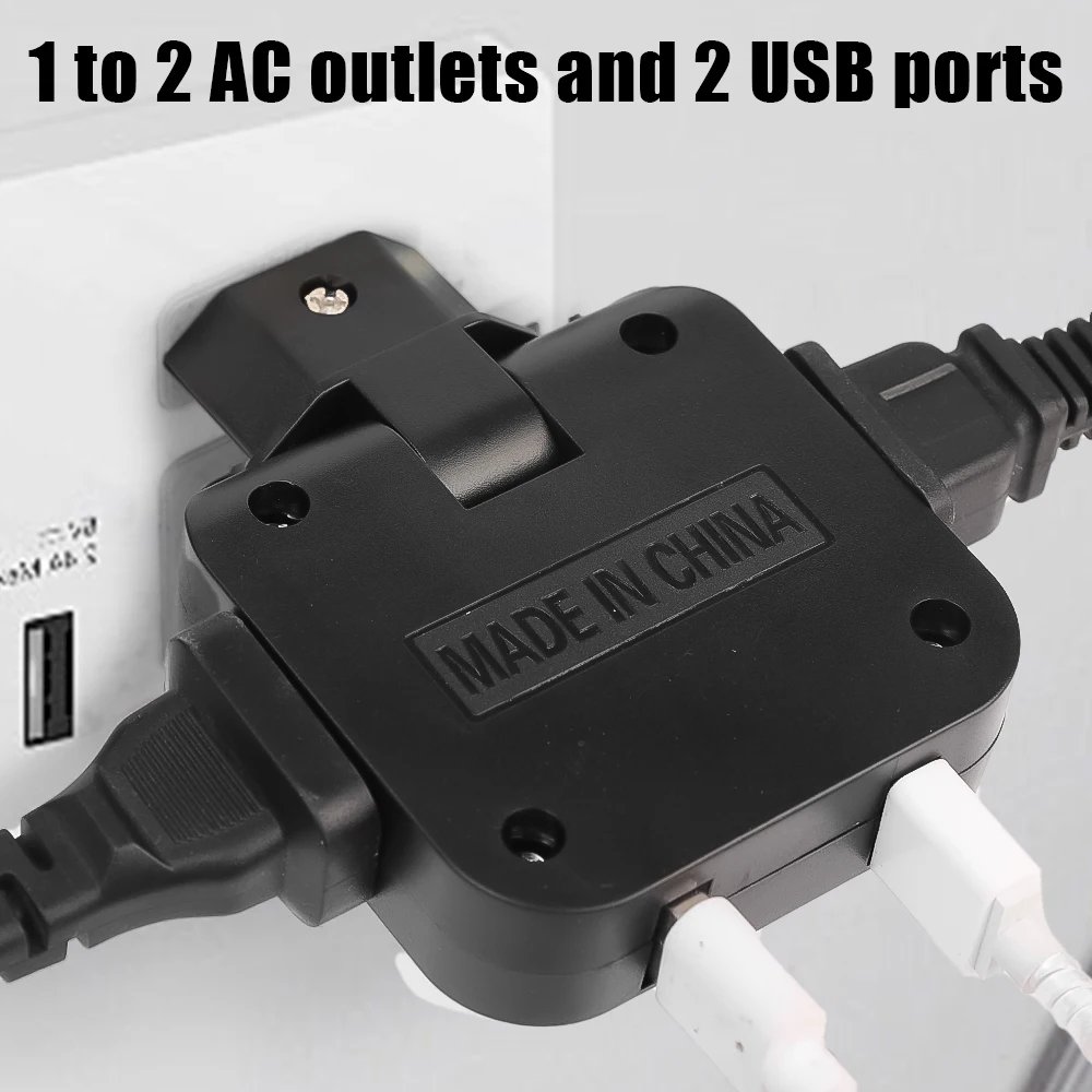 4 in 1 EU Electrical Socket Adapter 180 Degree Rotation Wall Outlet Plug Converter Portable Travel Extension Power Adaptors