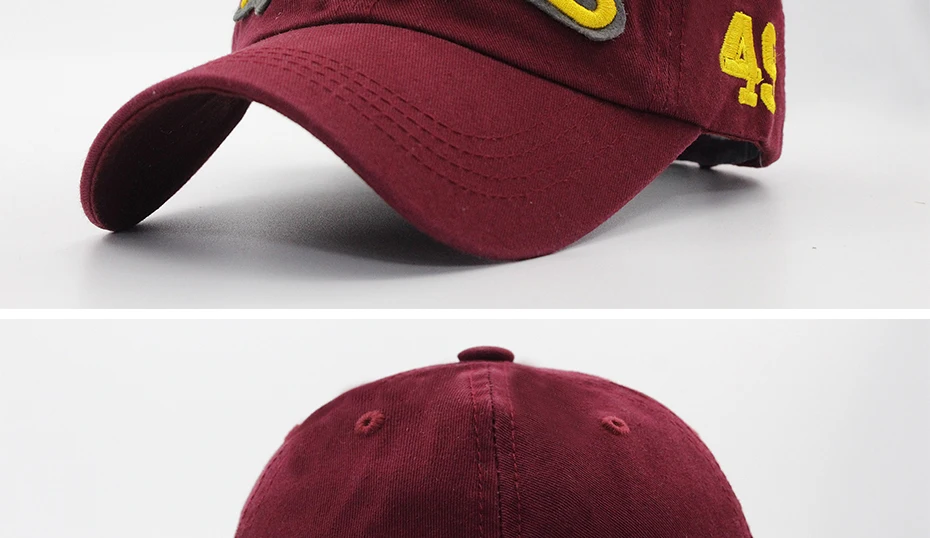 Große Brief Stickerei Baseball Kappe Männer Sommer Casual Frauen Mode Snapback Baumwolle Caps Visier Hip Hop Hut Herbst Einstellbar – Detail 8