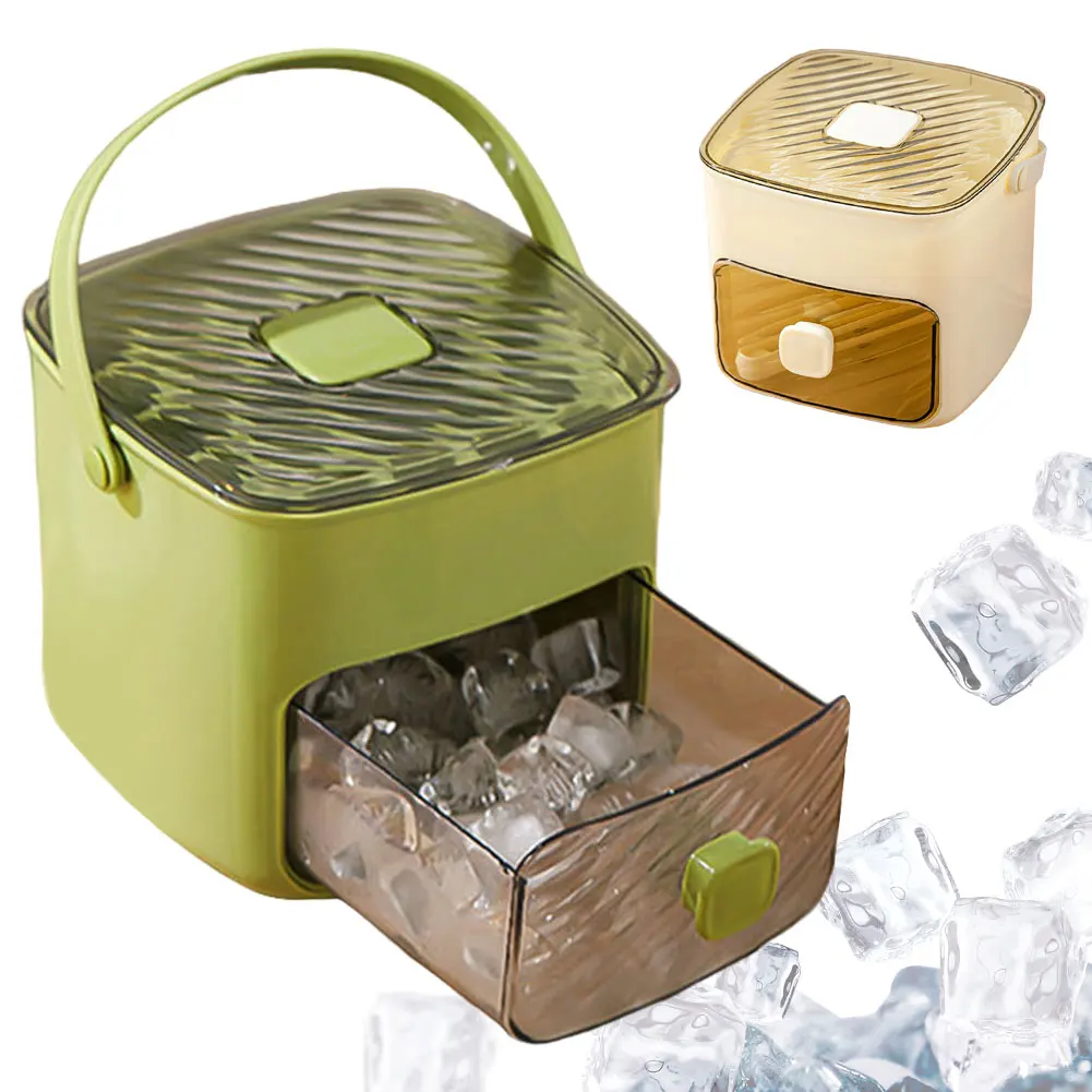 

F5 Homemade Press Ice Box Ice Tray With Lid And Ice Maker Easy Release For Drinks Whiskey Beer Cocktail Coffee Large Storage Box