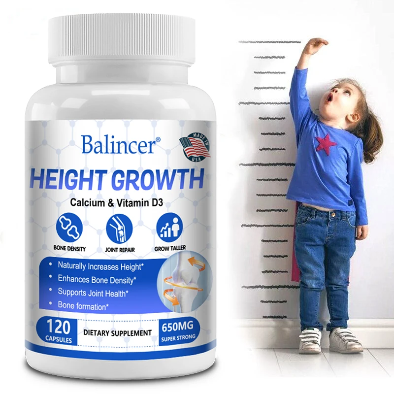 Bone Growth - Growth Supplement for Adults and Children - Grow Taller, Increase Bone Density, Reduce Bone Loss, Osteoporosis