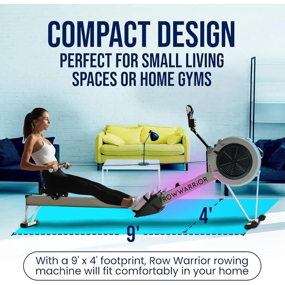 Machine | Foldable Gym-Quality Row Machine | 10- Damper Levels Cardio Machine for Full-Body Workout