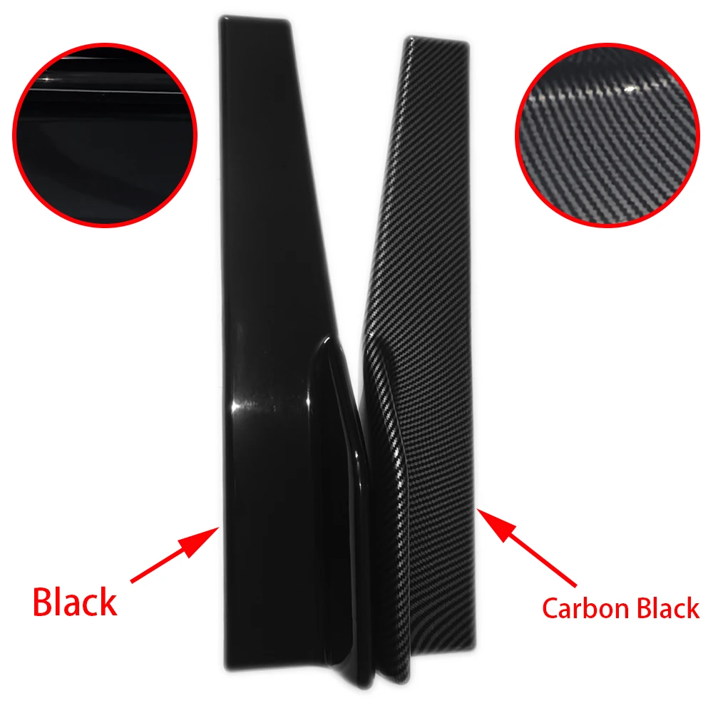 Universal 45cm  2Pcs/Set Car Wide Body Side Skirts Splitters Kit Modified Sideskirts Rocker Anti-Scratch Winglet Wings Bumper