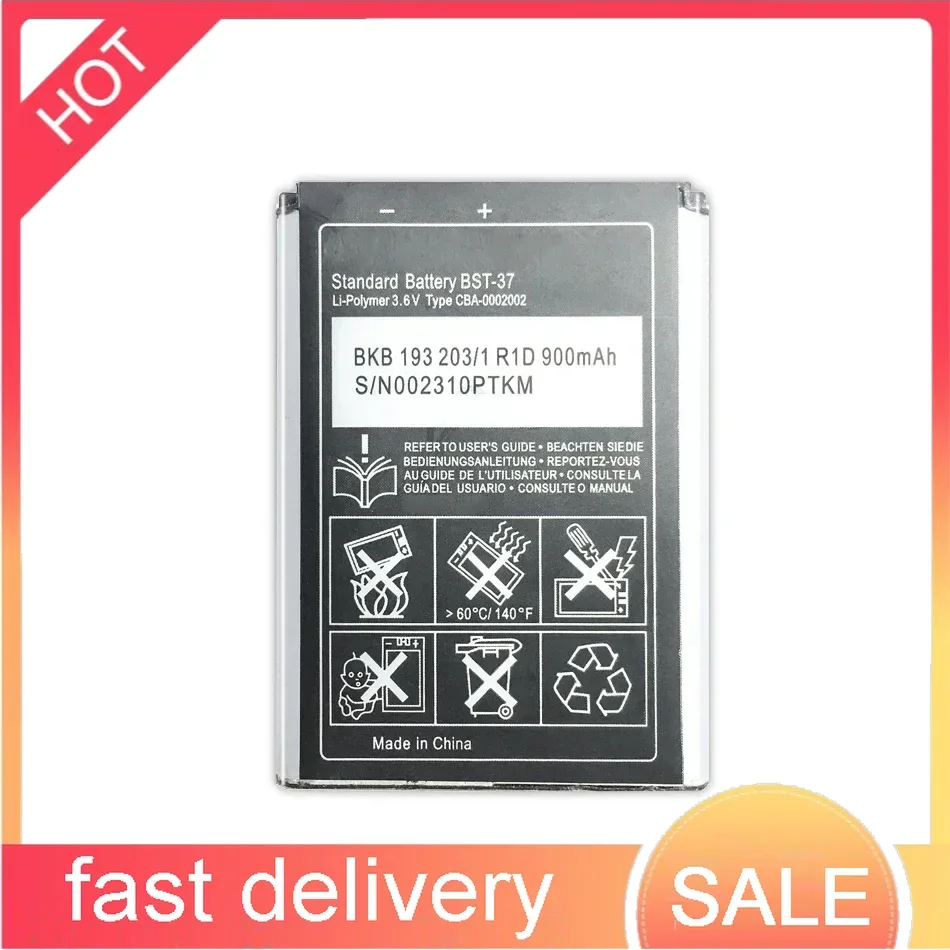 

Аккумулятор BST-37 900 мАч для Sony Ericsson K750 D750i K758C S600C V600 V600i W550C W550I W600 W600c W700 W710 W710C W800