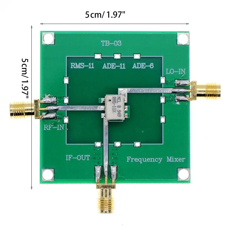 RMS-11 5-1900MHz تردد الراديو الترددات اللاسلكية صعودا وهبوطا تردد تحويل وحدة خلاط السلبي اللون الأخضر