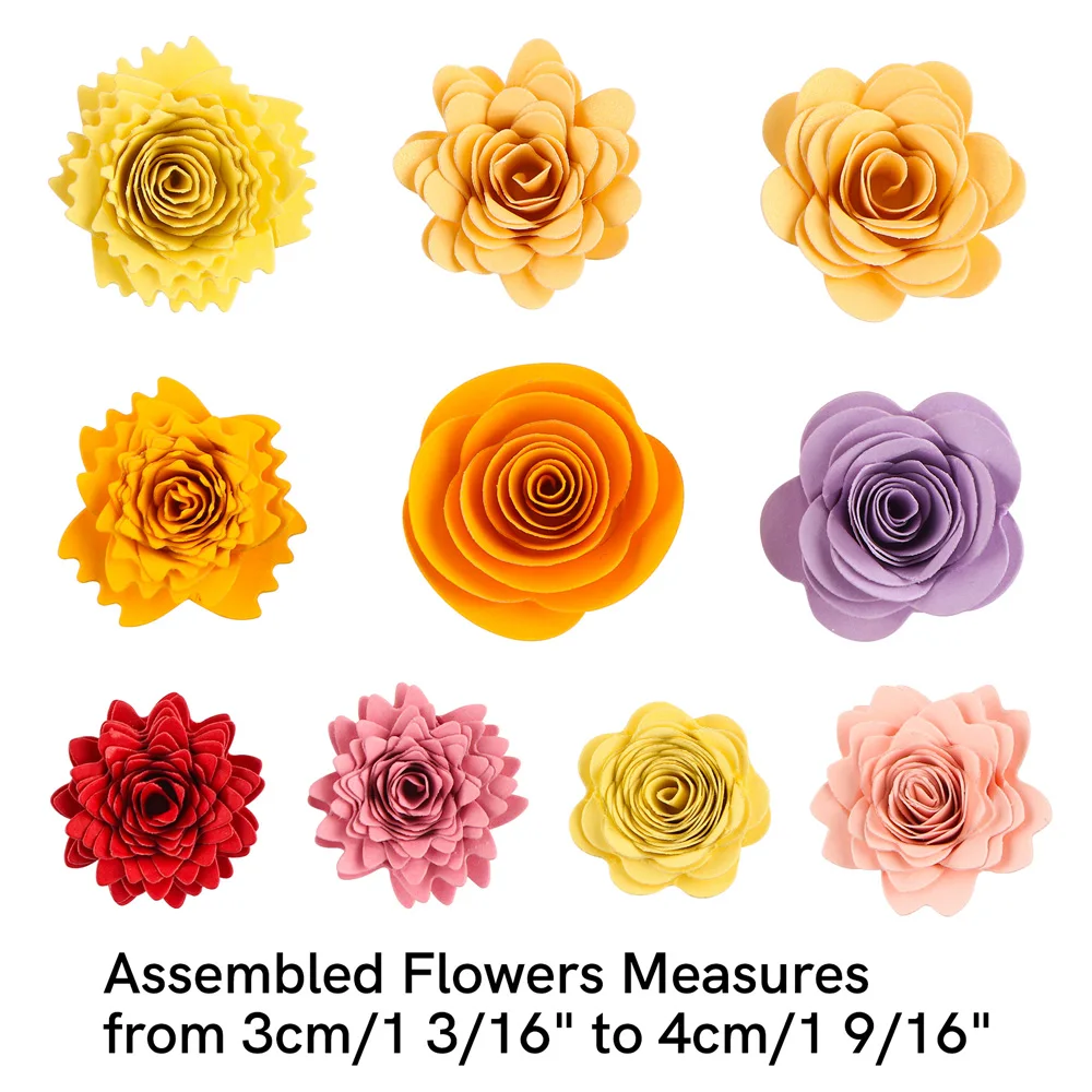 3D Large Spiral Rolled Flower Garland Metal Cutting Dies for DIY Scrapbooking Album Craft Decorative Embossing Paper Card Making