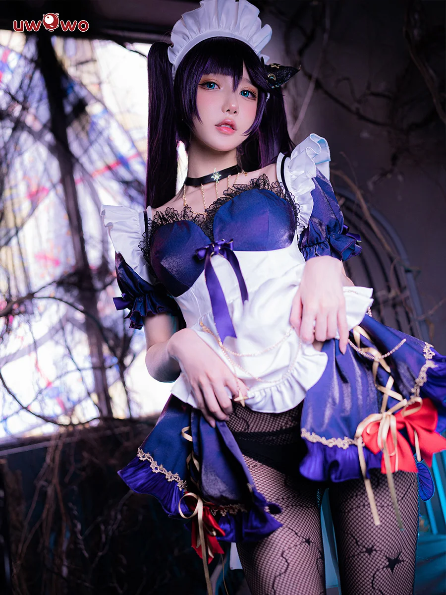 UWOWO Mona Cosplay Maid Costume gioco Genshin Impact Cosplay Fanart esclusivo Mona Maid Ver Costume per abiti da donna