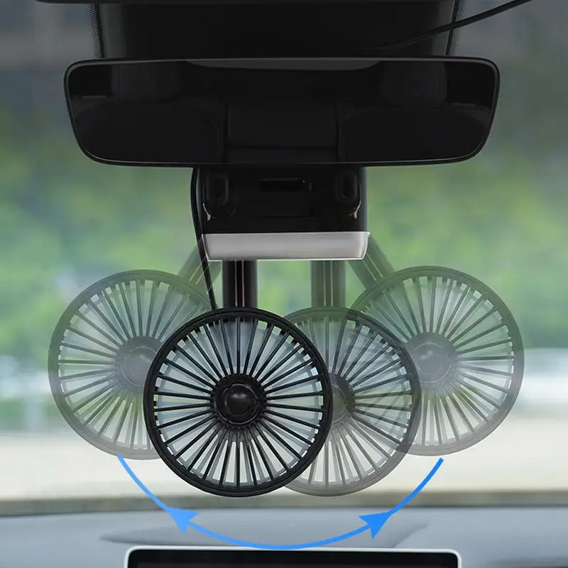 

Car Fan 12V 24V Car Cooler Fan For Rearview Mirror Quiet Electric Blower Plug And Play Cool Gadget For Vehicle Truck RV