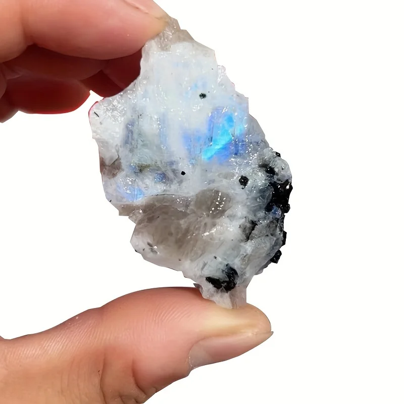 Natural Moonstone Raw Stone, A Unique Mineral Specimen for Lovers of Aromatherapy, Meditation, Yoga and Home Decor Crystal view 4