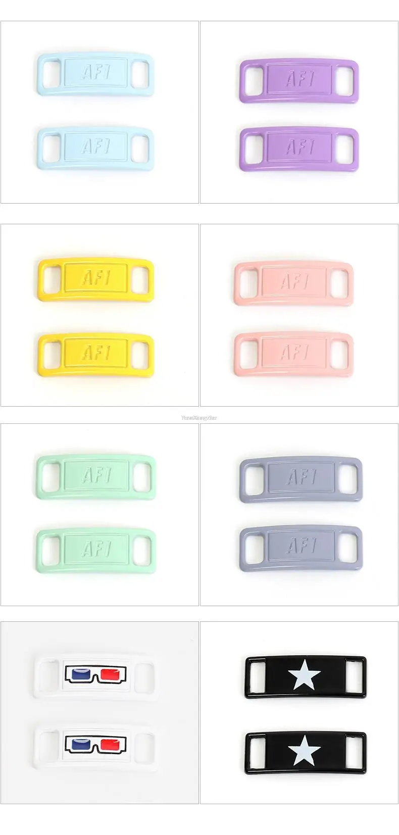 8PCS AF1 Diamant Schuh Charms Mode Schnürsenkel Schnalle Qualität Metall Schnürsenkel Dekorationen Chapa Air Force Schuhe Zubehör eins – Detail 16