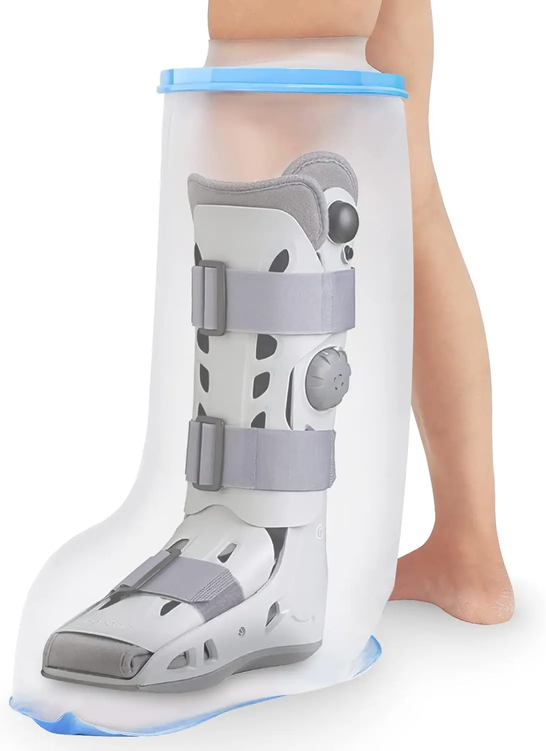

Extra Wide Leg Cast Cover for Shower Adults, Non-Slip Bottom, Watertight Foot Protector for Plus Size Surgery Recovery