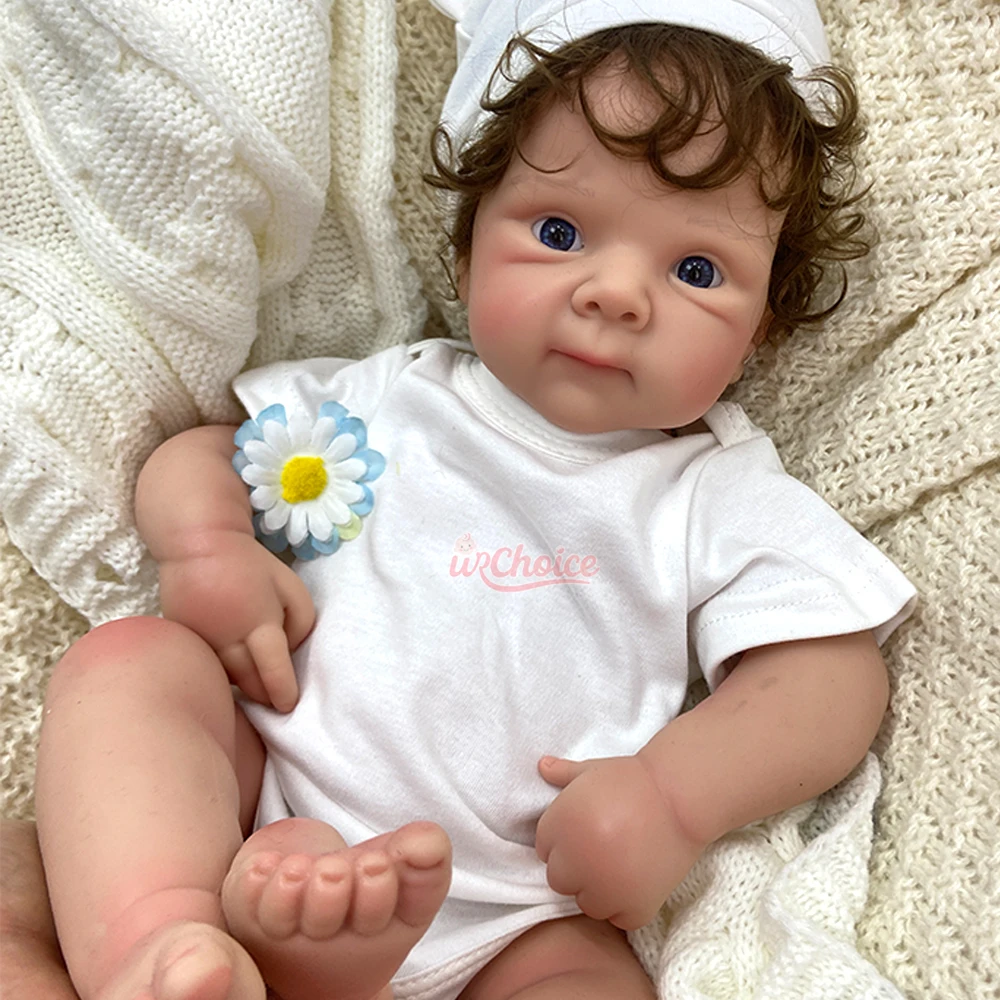 

20-дюймовый рождественский мягкий силиконовый реборн для маленьких девочек с волосами, реалистичные детали, моющийся детский праздничный подарок для любителей кукол