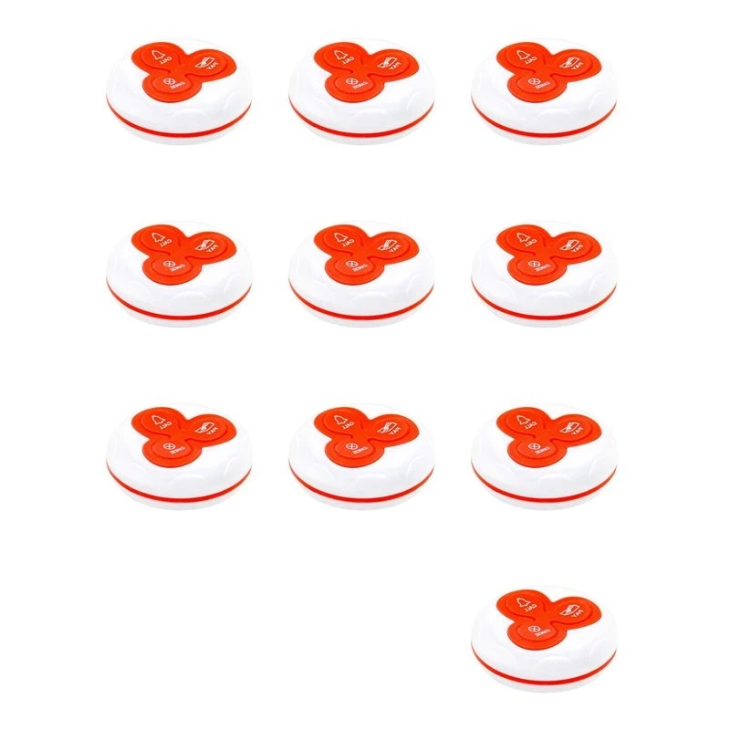 STABLE QUALITY 10X Waterproof Wireless Call Transmitter Button Pager 433Mhz For Restaurant Calling System Cafe Clinic System 3