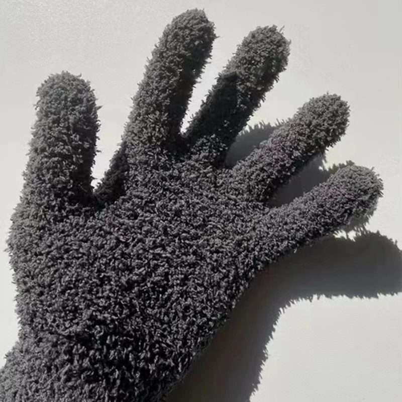 Gants d'hiver en polaire pour hommes et femmes, 2022, mitaines en peluche épaisse, fourrure, doigts complets, doux, élastiques, décontractés, solides, cyclisme