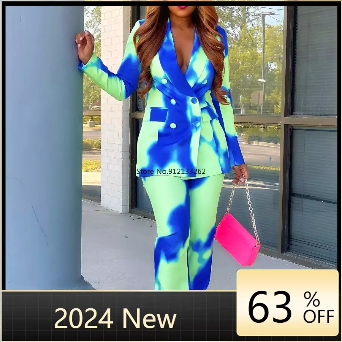 

2 Two Piece Set African Fall Clothes for Women Vetement Femme 2023 Jogging Track Suits Dashiki Print Tops + Pants Sets Outfits