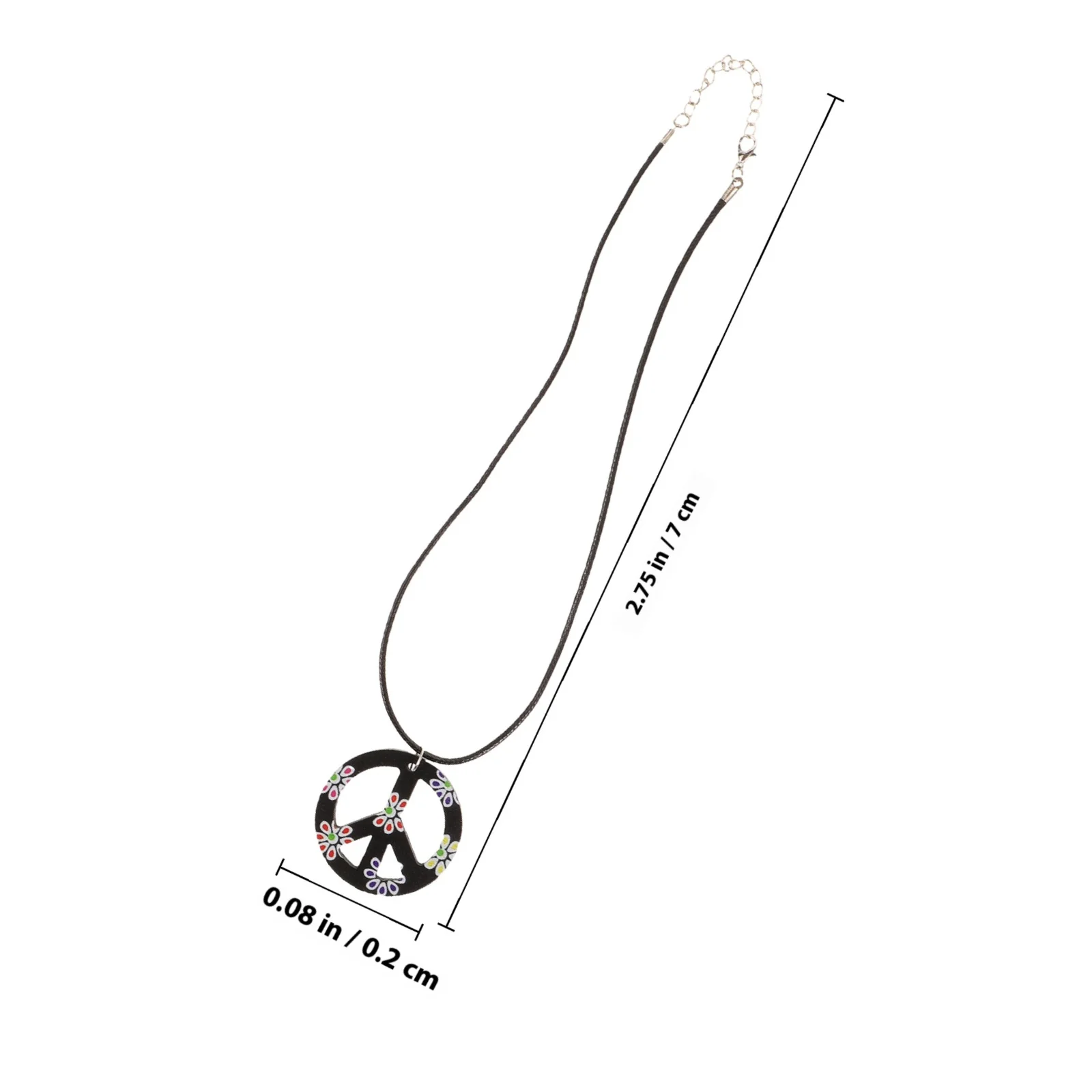 Plastic Hippie Accessories Groovy Trio Costume Set Necklace Earring Halloween Party Decoration Safe Durable Easy to Use Carry