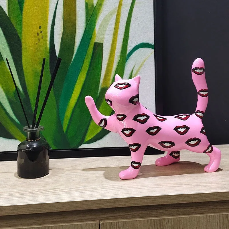 Creative Cat Small Ornament Cute Fashion Healing Small Object Living Room Entrance Office Model Room Desktop Decoration
