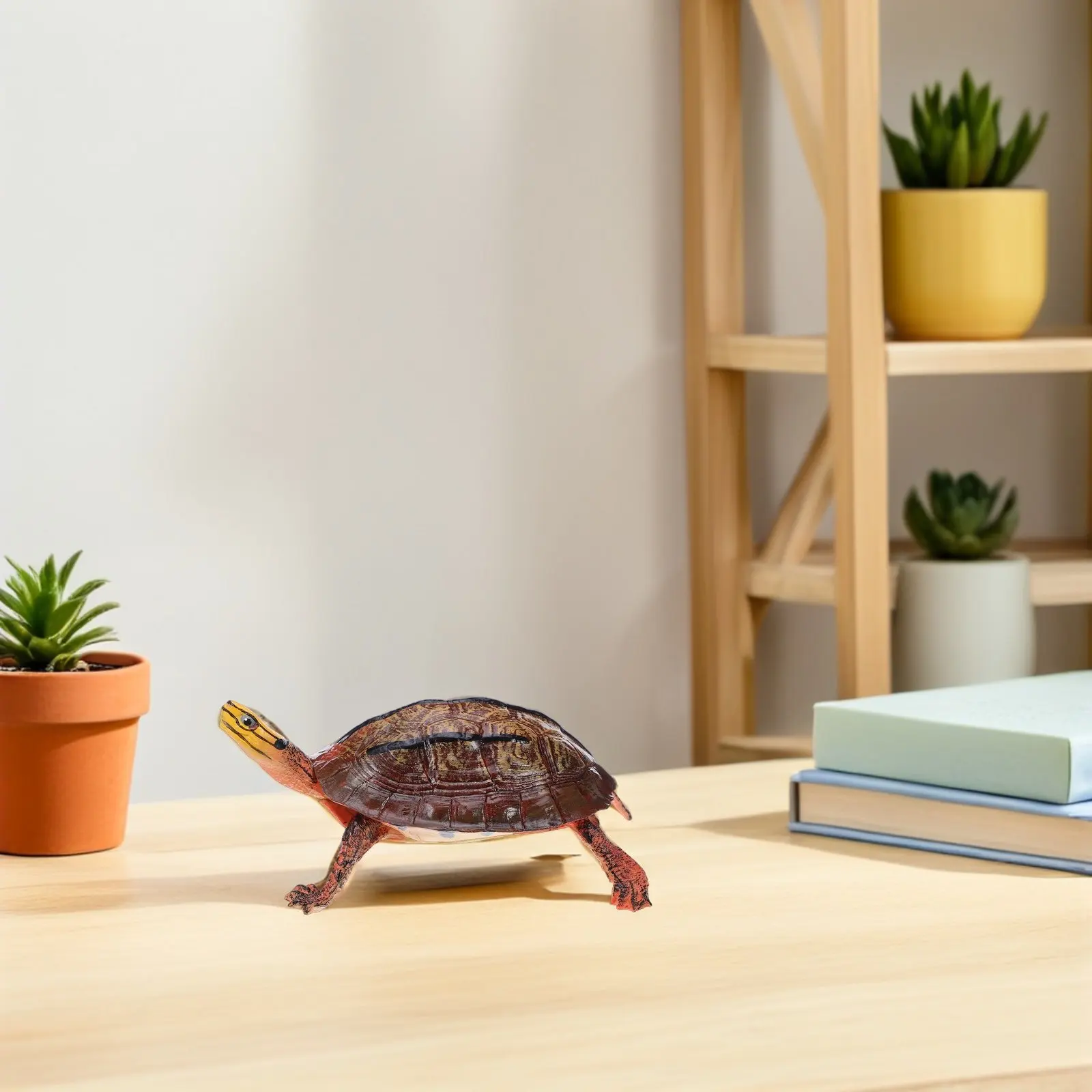 Plastic Simulated Turtle Sculpture Detailed Realistic Garden Balcony Desk Decoration Nature Animal Figure Turtle Figure Toys