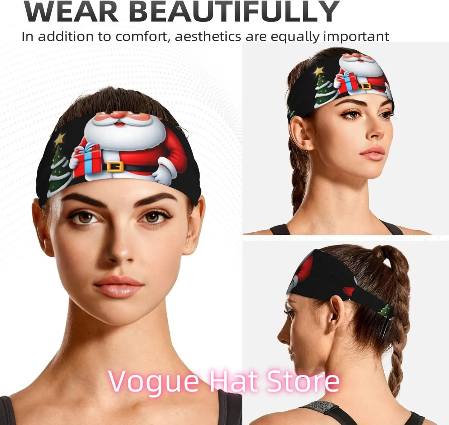 Elastic Exercise Headband - Soft and Breathable Headband for Running, Cycling, Yoga, and More Shining Star Pattern