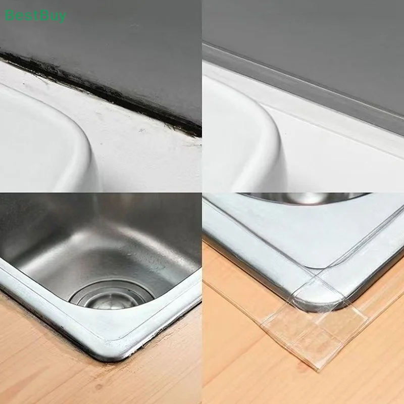 3.2m * 3.8cm impermeável pvc auto adesivo adesivo de parede casa banheiro pia banho tira de vedação fita cozinha anti-molde adesivo