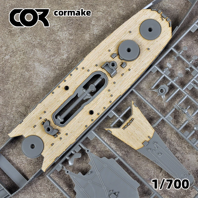 Model Upgrade Parts Laser Cut Wooden Deck Sheet with Self-Adhesive Anchor Chain for 46000 42135 42142 Fujimi IJN Yamato 1/700