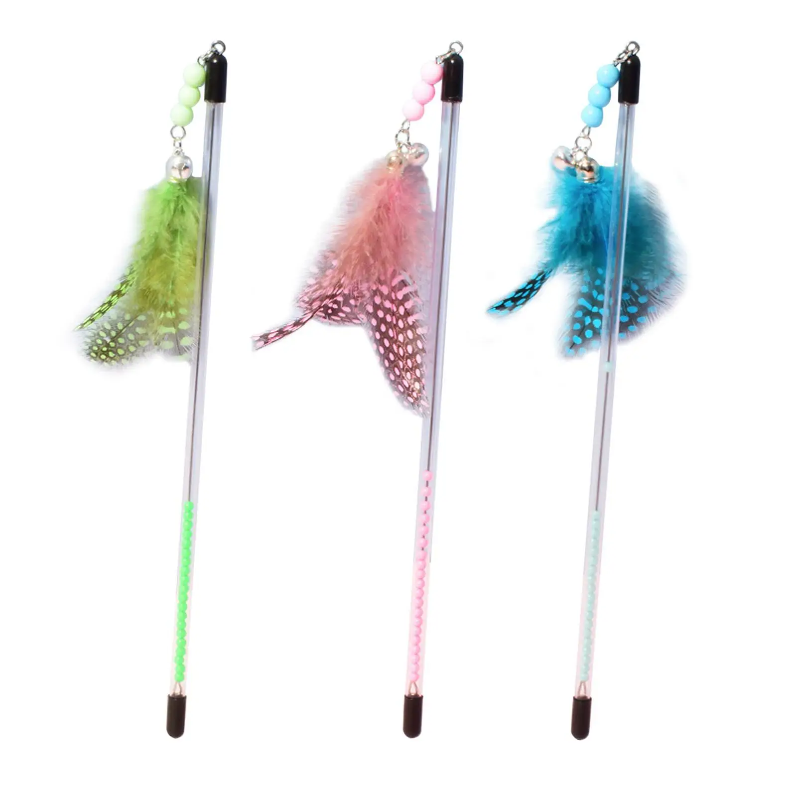 Interactive Cat Toy Cat Teaser Stick,Funny,Telescopic Portable Cat Feather Toy Cat Stick Toy for Cats Kitty Pet Chase Playing