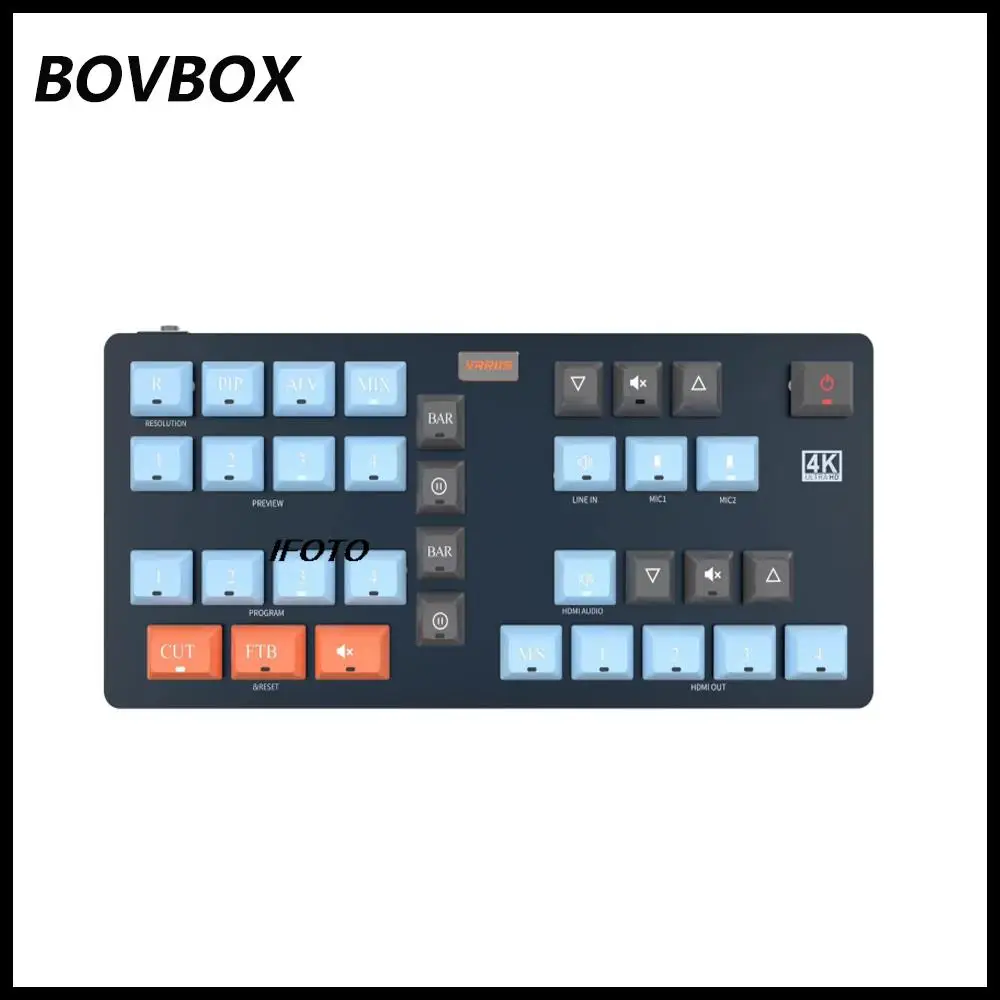 

BOVBOX WL-100 4K Video Mixer Switcher Multifunctional Guide Broadcast switching station