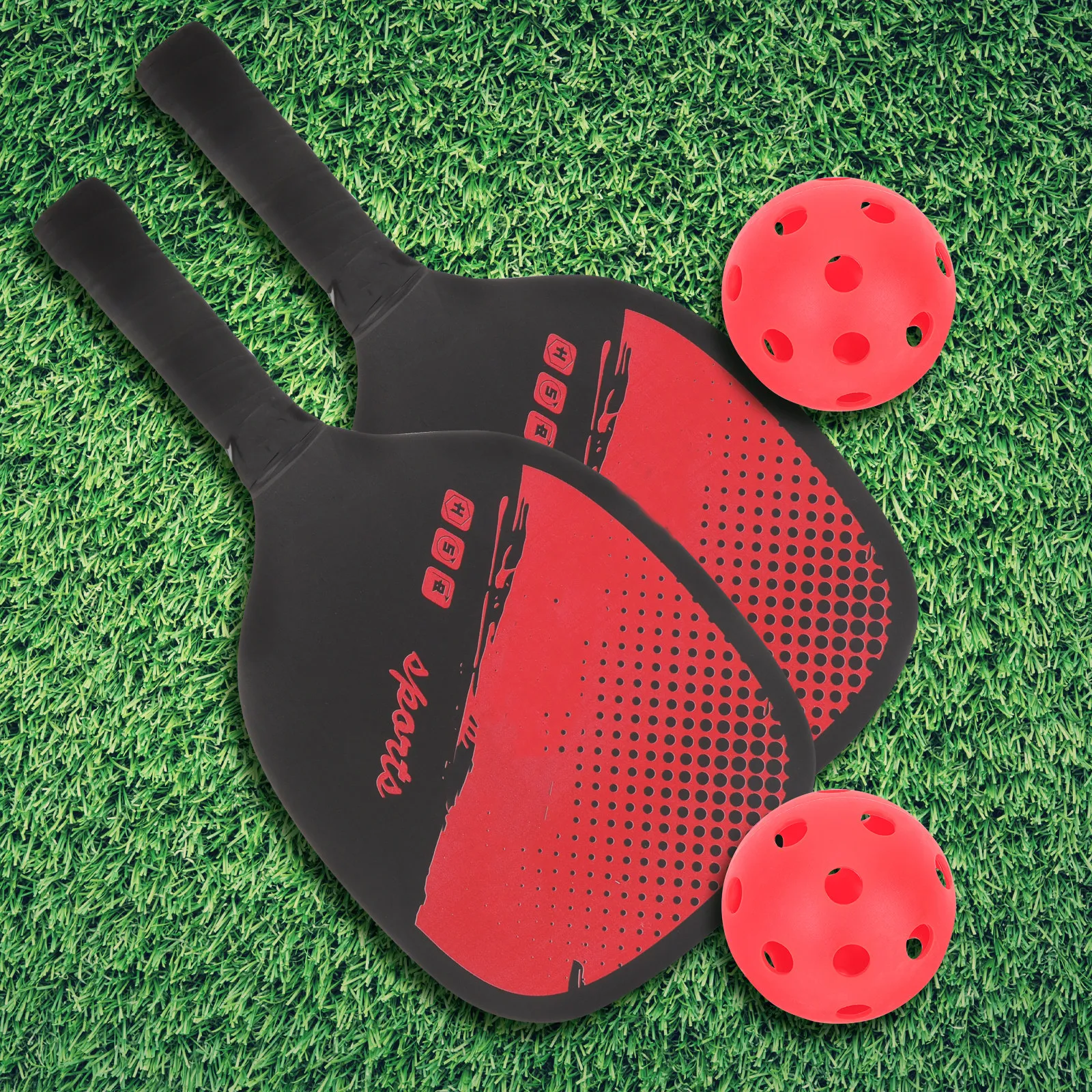 pickleball-rackets-for-adults-lightweight-paddle-and-balls-paddles-fiberglass-equipment