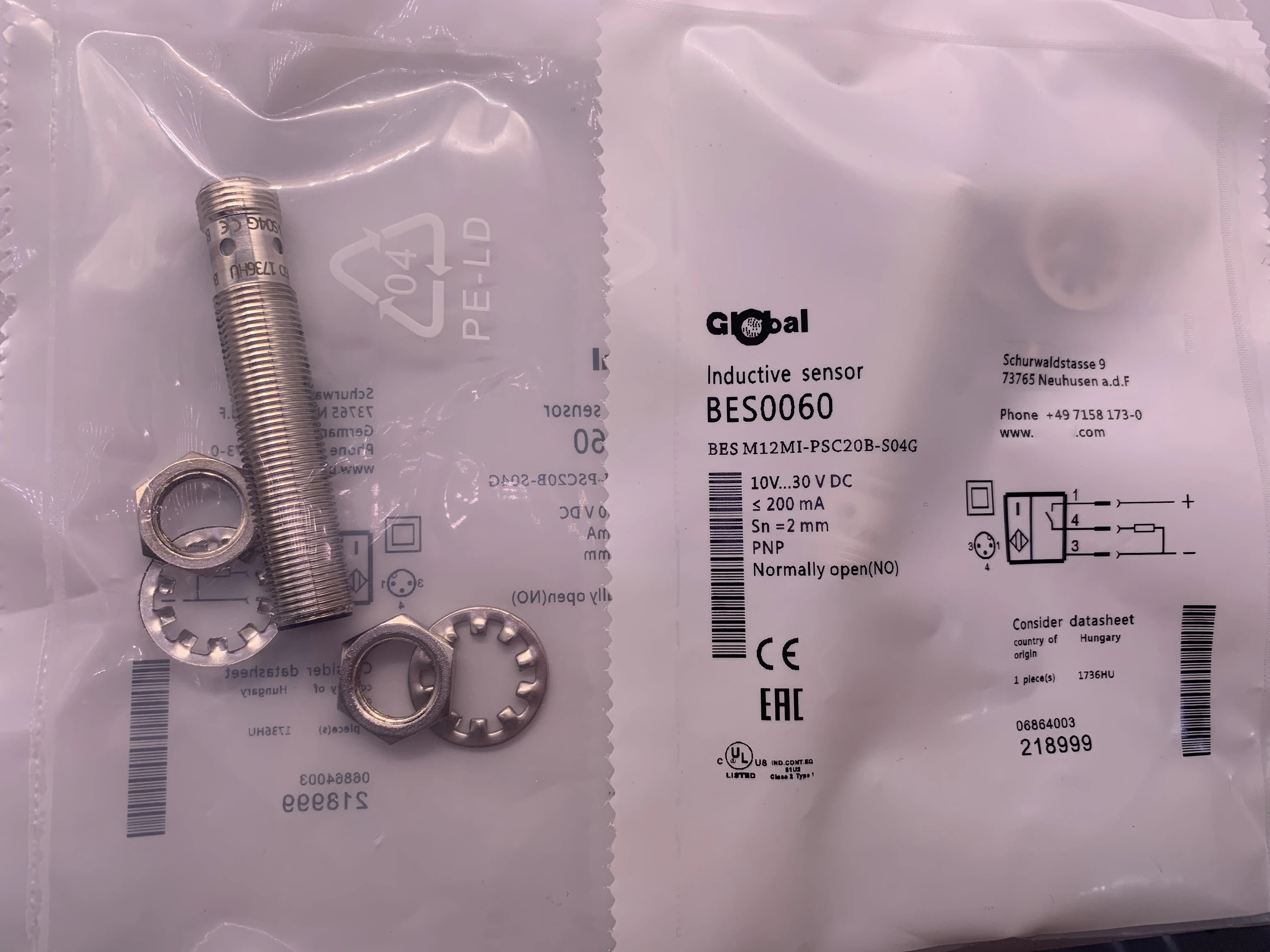 In Stock New Proximity Switch Sensor BES M12MI-PSC20B-S04G High Quality Seller DHL FEDEX UPS