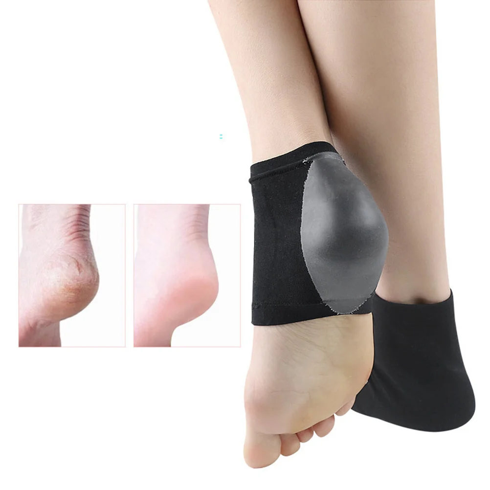 1 Pair Anti-Crack Breathable Socks Gel Heel Sleeves For Plantar Fasciitis Pain Relief Running Walking Support Moisturizing Foot
