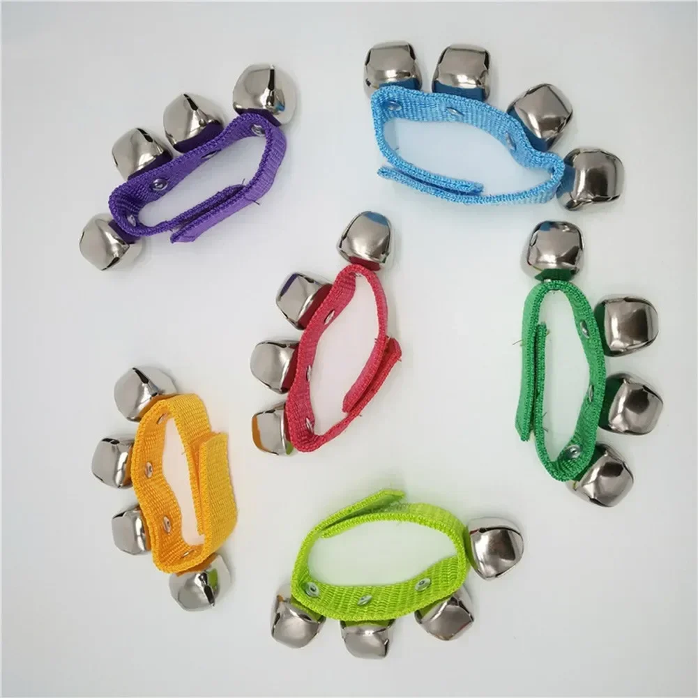 1 Pairs Wrist Bells Kids Jingles Shake Rattles Toy Percussion Educational Toys Wearable  Not Easy To Deform Orff  Bell Ring