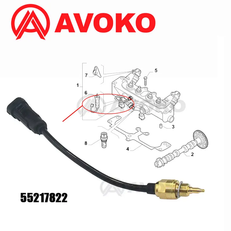 Car Engine Coolant Temperature Sensor For JEEP Compass Renegade Cherokee 2014-2019 Oil Temperature Sensor 55217822 Parts