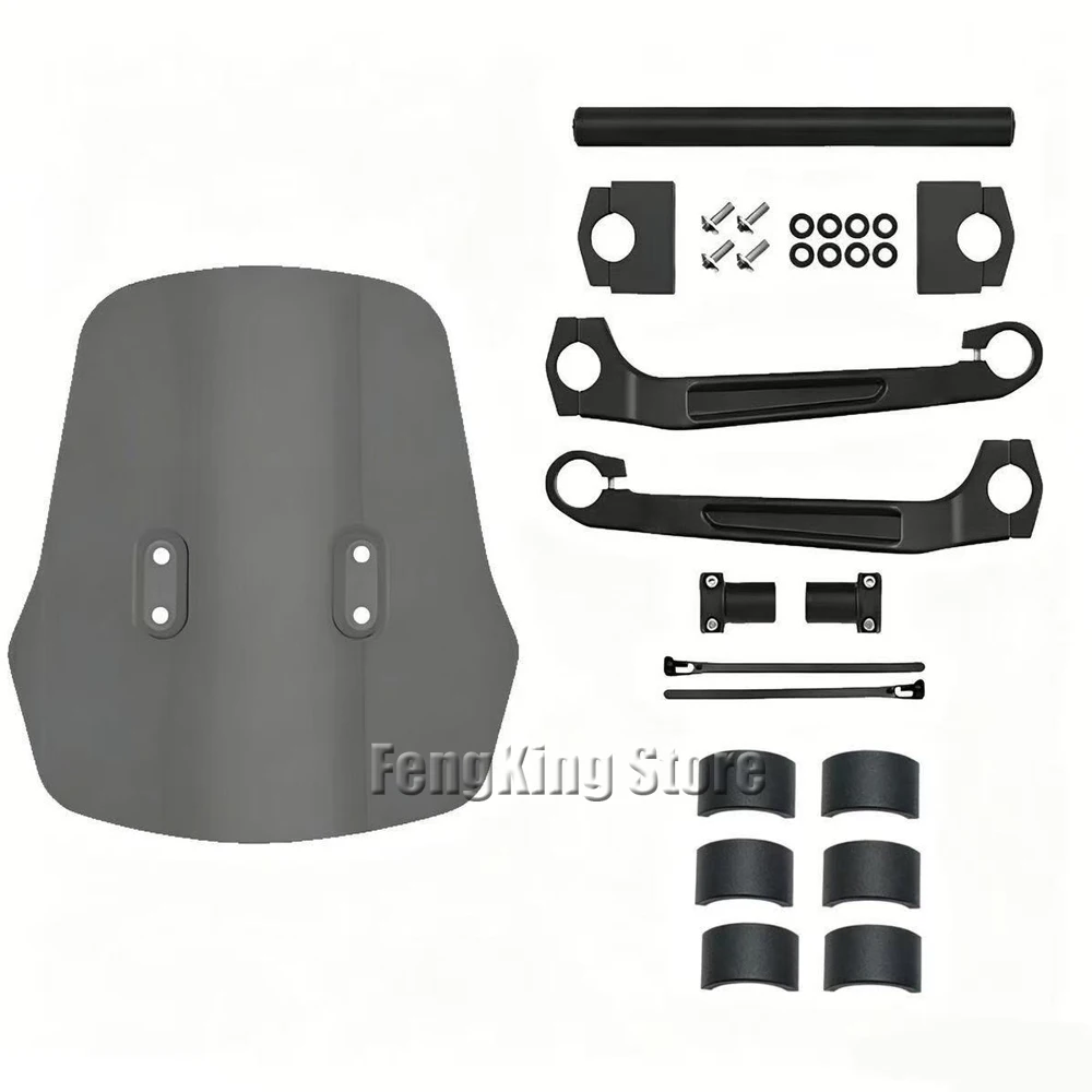 For CFMOTO 125 125ST 125 Papio nove 2022 2023 Adventure Motorcycle adventure front windshield portable with navigation bracket