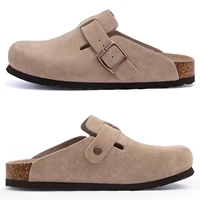 Kidmi Women's Genuine Suede Clogs Soft Footbed Leather Potato Shoes Comfort Slip On Clogs with Arch Support Fashion Home Slipper - Image 4