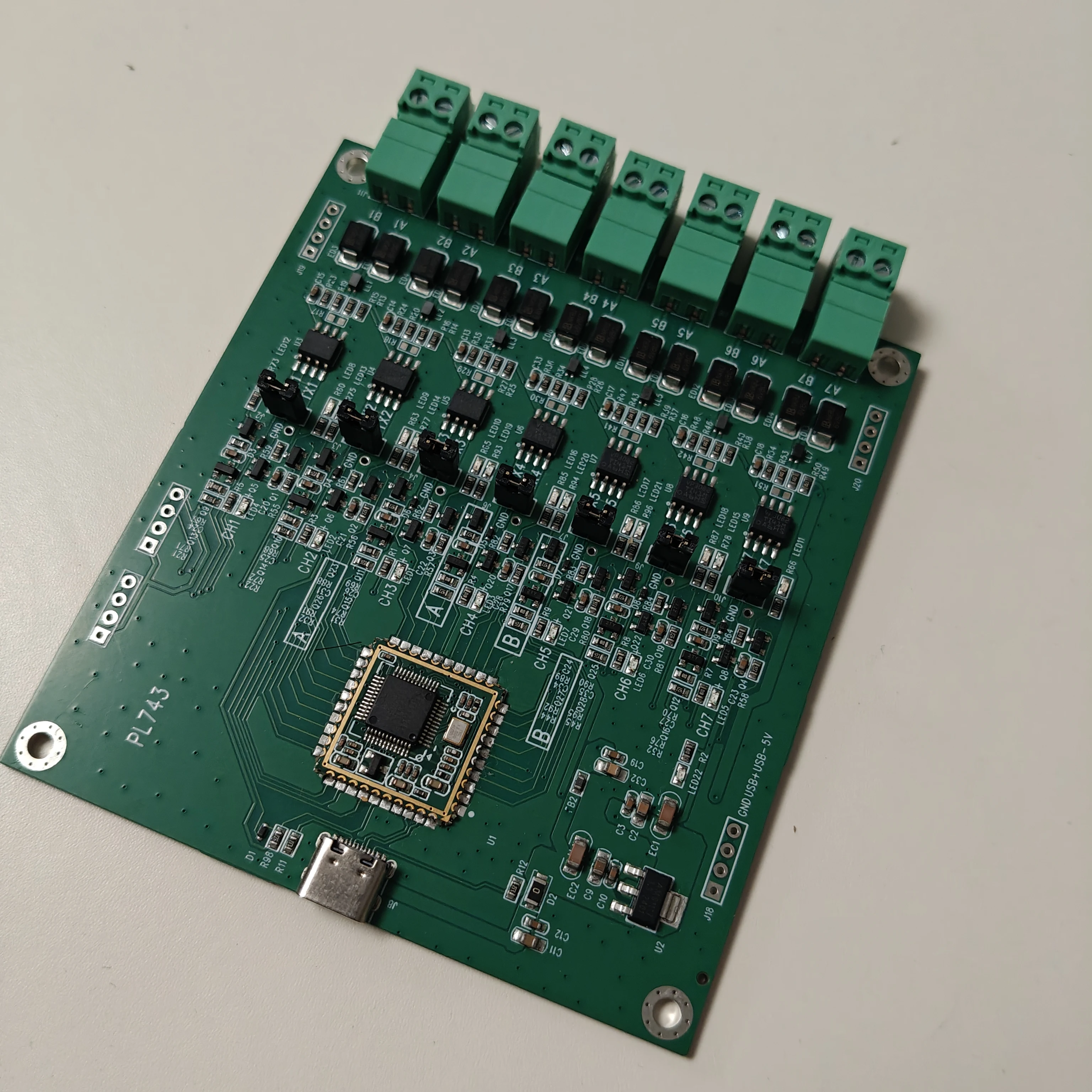 PL731 7Way USB to serial module supports RS485 and RS232