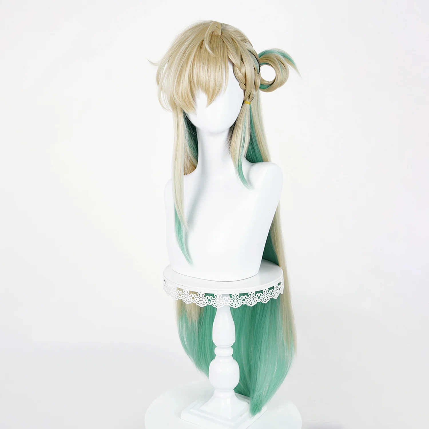 Game Wuthering Waves Lynae Cosplay Pruik Lynae Lange Gouden Pruik Gradiënt Groene Tips Cosplay Haar Voor Comicon Party Volwassen Vrouwen Mannen