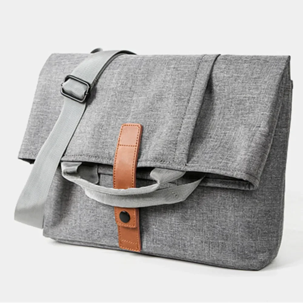 Men's Retro Messenger Bag Waterproof Shoulder Pack Male Handbag Travel Mobile Phone Tablet Casual Storage Multi Pocket Packet A4
