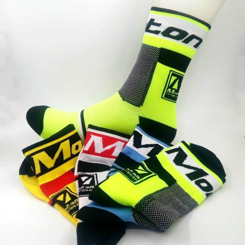 Chaussettes de sport respirantes de marque professionnelle, pour vélo de route, VTT, course, cyclisme, haute qualité