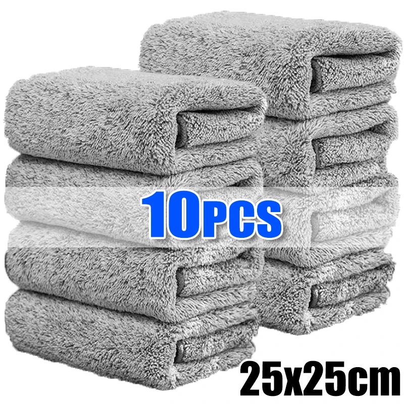 Bamboo Charcoal Microfiber Cleaning Cloth Rags Highly Effective Water Absorption Non-Stick Oil Souring Pad Kitchen Washing Towel