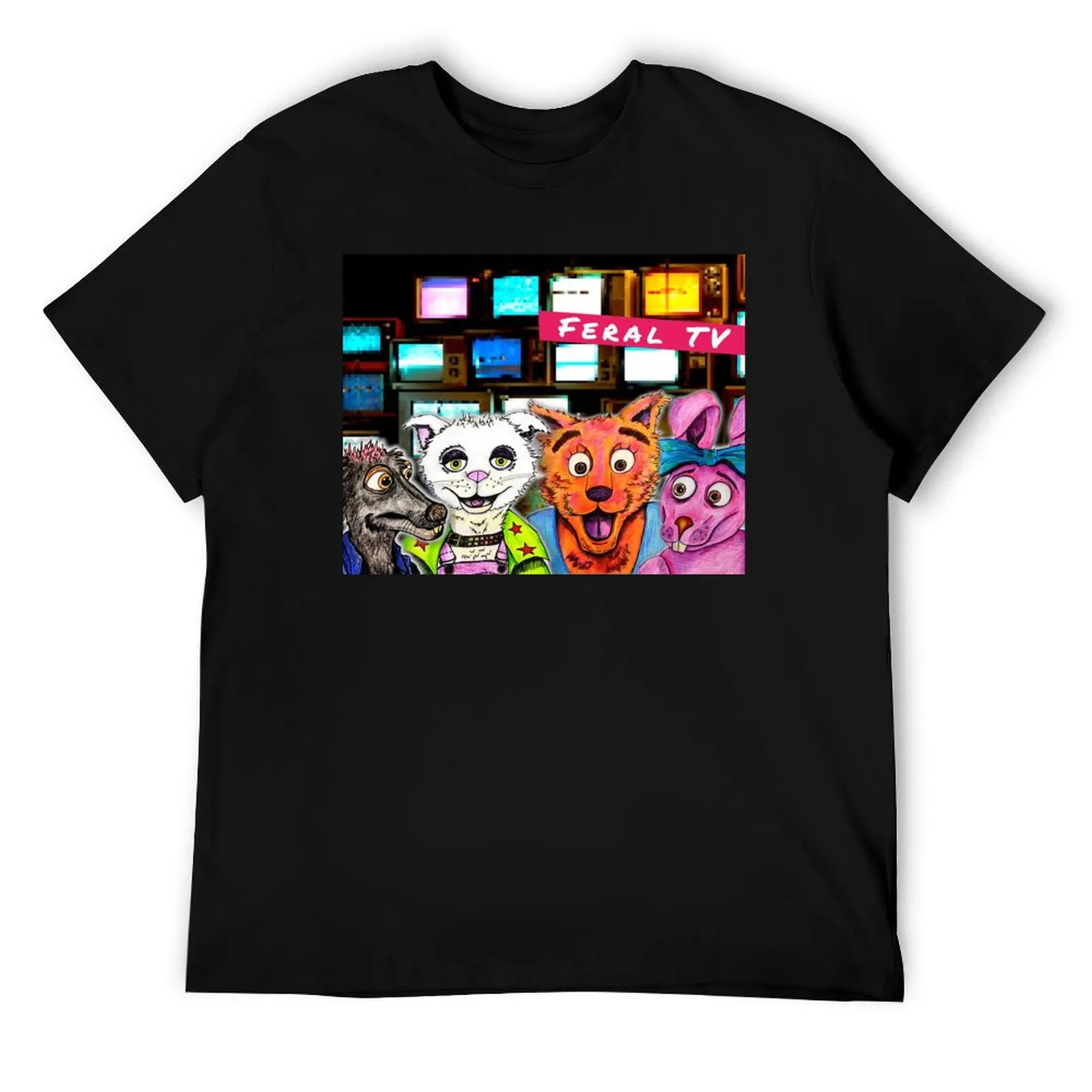 

Welcome to the World of Feral TV T-Shirt t shirts for man pack cotton funny t shirts cotton anime tshirt T-Shirt